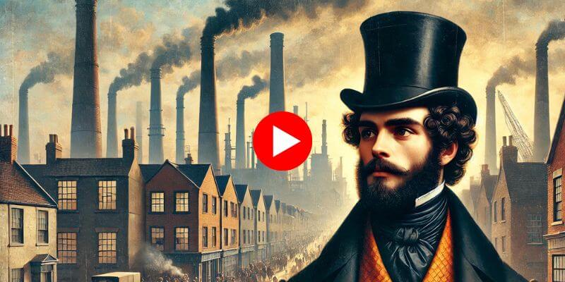 Homem do século XVIII durante a Revolução Industrial na Inglaterra