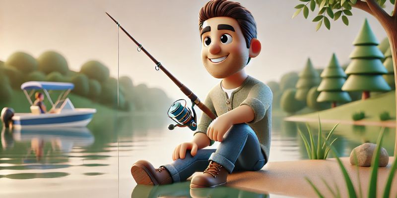 Homem pescando
